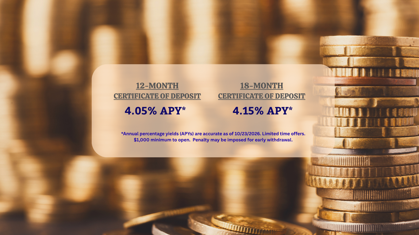 Certificate of Deposit Rates, 12 and 18 months